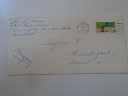 D198163  Canada  Cover  1970 Winnipeg, Manitoba- Stamp  Christmas Noel 1970     Sent To Hungary - Briefe U. Dokumente