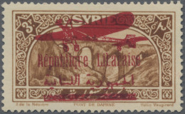 Lebanon: 1928, "Republique Libanaise" Overprints, Airmail 3pi. Brown, Erroneousl - Líbano