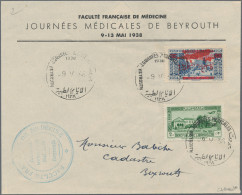 Lebanon: 1928, Airmail 15pi. On 25pi. Ultramarine, Type II "Small Figure", Next - Líbano