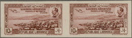 Lebanon: 1938, 10pia. Airmail "10th Anniversary Marseille-Beyrouth", Imperforate - Lebanon