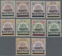 Malayan States: 1900 Complete Set Of Eight Stamps From Negri Sembilan Plus 5c. A - Federated Malay States