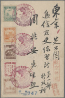 Mandchukuo: 1941, Registered Air Mail Cover Hsinking-Tokyo W. 19f. Airmail Stamp - 1932-45 Manchuria (Manchukuo)