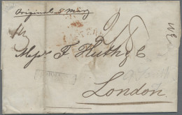 Dutch India: 1837/1853 Two Folded Covers, One Used From Batavia To London By For - Netherlands Indies