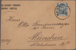 North Borneo: 1891 10c. Blue Used On Printed Envelope "Borneo Tobacco Company" F - Borneo Septentrional (...-1963)