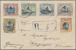 North Borneo: 1899 Provisional Short Set Of Six Optd. "4/CENTS" (on 5c. To 24c.) - Borneo Septentrional (...-1963)