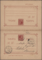Philippines - Postal Stationery: 1890 Postal Stationery Double Card 3+3c. Used F - Filippine