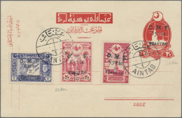 Syria: 1921, Ain-Tab Issue, 1pi. On 10pa. On 20pa. Red, 1pi. On 20pa. Red And 2p - Syrië