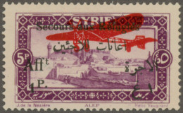 Syria: 1926, Refugee's Relief, 1pi. On 5pi. Violet With Additional Airmail Surch - Syria