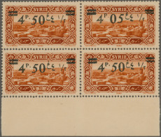 Syria: 1926, Revaluation Surcharges, 4.50pi.on 0.75pi. Brown-orange, Bottom Marg - Syrie