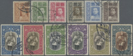 Thailand: 1912 King Vajiravudh Complete Set Of 12, Fine Used. H. Osper Certifica - Thailand