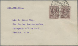 Thailand: 1924 Special Air Mail Ubol To Bangkok: Cover Franked 1920 3s. Red-brow - Thailand