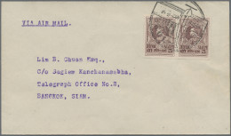 Thailand: 1924 Special Air Mail Ubol To Bangkok: Cover Franked 1920 3s. Red-brow - Thaïlande