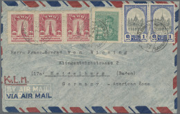 Thailand: 1948 Airmail Envelope Used From Bangkok To Heidelberg In Germany By KL - Thaïlande