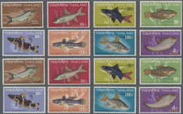 Thailand: 1955/1968, 400th Birthday And Fishes (II), Two Complete Sets Each, Min - Thaïlande