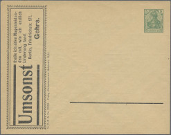 Thematics: Advertising Postal Stationery: 1902, Dt. Reich, 5 Pf Grün Germania, Z - Altri