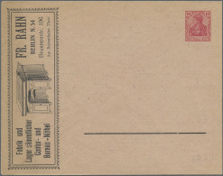 Thematics: Advertising Postal Stationery: 1902, Dt. Reich, 10 Pf Rot Germania, V - Altri