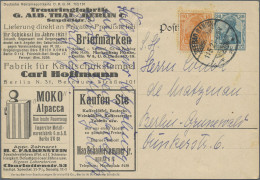 Thematics: Advertising Postal Stationery: 1921, Dt.Reich, 30 Pf Blau Germania Pr - Autres