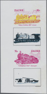 Thematics: Railway: 1980, Zaire. Lot Contains 2 Progressives For Each Stamp Of T - Treni