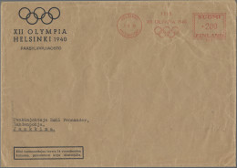 Thematics: Olympic Games: 1940, Olympic Games Helsinki (cancelled), Cacheted Env - Autres & Non Classés