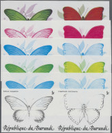 Thematics: Animals-butterflies: 1984, Burundi. Butterflies (Papilio Zalmoxis, Cy - Papillons