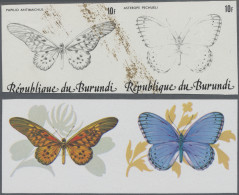 Thematics: Animals-butterflies: 1984, Burundi. Butterflies (Papilio Antimachus, - Mariposas