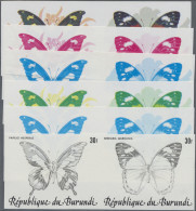 Thematics: Animals-butterflies: 1984, Burundi. Butterflies (Papilio Hesperus, Be - Vlinders