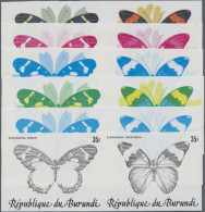 Thematics: Animals-butterflies: 1984, Burundi. Butterflies (Euphaedra Perseis, E - Butterflies