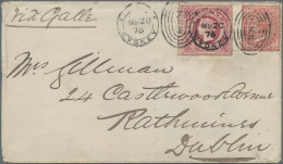 New South Wales: 1875 Cover From Sydney To Dublin, Ireland Via Galle Franked By - Cartas & Documentos