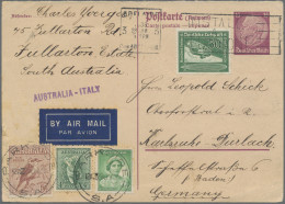 Australia - Specialities: 1938/1939, Germany, 15 Pf Hindenburg Postal Stationery - Other & Unclassified