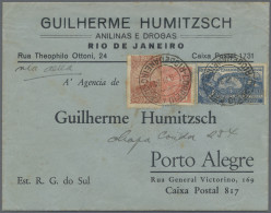 Brazil: 1931, SELO DE "CONTRIBUICAO CIVICA", 5 Reis Blue, Together With Brazil 2 - Autres & Non Classés