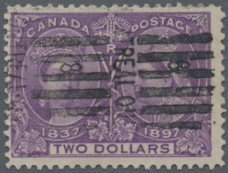 Canada: 1897, Diamond Crone Jubilee Of Queen Victoria, 2 Dollars, Commercially U - Oblitérés