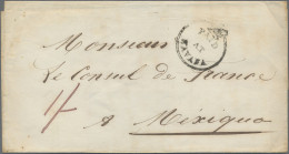 Cuba -  Pre Adhesives  / Stampless Covers: 1841, Crowned-circle "PAID AT HAVANNA - Prefilatelia
