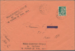 Fezzan: 1944, Algerian 80 C Green Tied By "POSTE MILITAIRE N°560 19-4-44" To Cov - Lettres & Documents