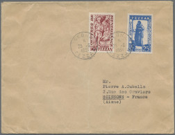 Fezzan: 1951, Semi Postals, Complete Set, 2 Values, Both Tied By Cds "SEBHA R 25 - Briefe U. Dokumente