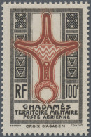 Ghadames: 1949, DIFFERENT COLOUR, 100 F Air Mail Grey / Red Brown Instead Of The - Andere & Zonder Classificatie