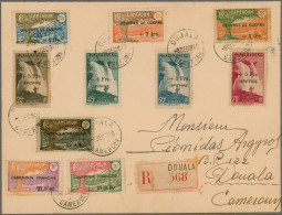 Cameroon: 1940, War Fund Ovp. "+ 5 Frs. SPITFIRE", Complete Set In Combination W - Kameroen (1960-...)