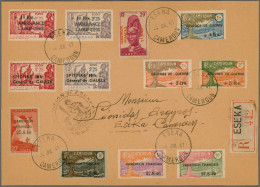 Cameroon: 1941, War Fund Ovp. "SPITFIRE 10 Fr. General De GAULLE" And "+ 10 Frs. - Cameroun (1960-...)