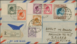 Libya: 1952/1956, Four Registered Covers From Tripoli Addressed For Zagreb (Croa - Libya