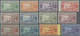 New Hebrides: 1938, Definitives, 5 C - 10 Fr, 2x 12 Values, Mnh, One Set With En - Autres & Non Classés