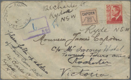 New Caledonia: 1951, CAPORN Local Stamp "Timbre Prime 20 C/mes" Used 1951 On A C - Covers & Documents