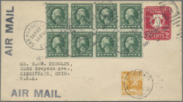 Samoa: 1922 US Postal Stationery Envelope 2c. Red Used From Apia To Cincinnati, - Samoa