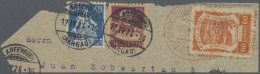 SCADTA: 1924 Switzerland: SCADTA 1921 60c. Handstamped "S" In Violet Used Along - Airplanes
