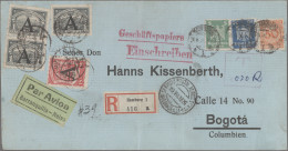 SCADTA: 1926, Registered Commercial Cover From "HAMBURG 26.6.26" At 75pfg. Rate - Avions