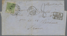 Venezuela: 1865, 2r. Yellow-green, Single Franking On Entire Letter With Full Me - Venezuela