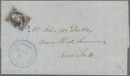 United States: 1847 'Franklin' 5c. Deep Brown Used On Entire From Philadelphia T - Covers & Documents