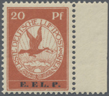 Air Mail - Germany: 1912, 20 Pf E.EL.P., Sehr Gut Gezähntes, Postfrisches Luxus- - Luft- Und Zeppelinpost