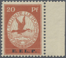 Air Mail - Germany: 1912, 20 Pf E.EL.P., Sehr Gut Gezähntes, Postfrisches Luxus- - Airmail & Zeppelin