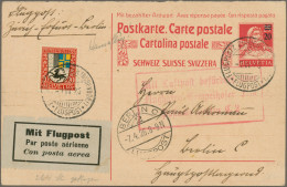 Air Mail - Germany: 1926,6.4., Erstflug Erfurt-Zürich Auf Brief Mit Dewitz-Vigne - Luft- Und Zeppelinpost