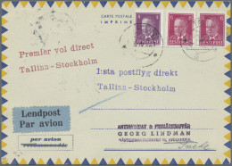 Airmail - Europe: 1940, FIRST DIRECT FLIGHT TALLINN - STOCKHOLM. Rare. - Europe (Other)