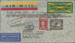Airmail - Overseas: 1936 (Oct. 5), 1st Airmail Service Panagra-Condor-Lufthansa, - Other & Unclassified
